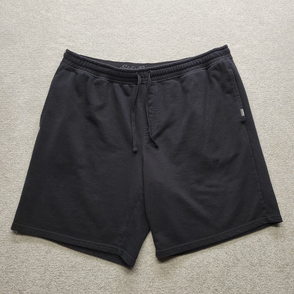Eddie Bauer Lounge Men’s XXL Black Pull On Sweat Shorts Drawstring Casual